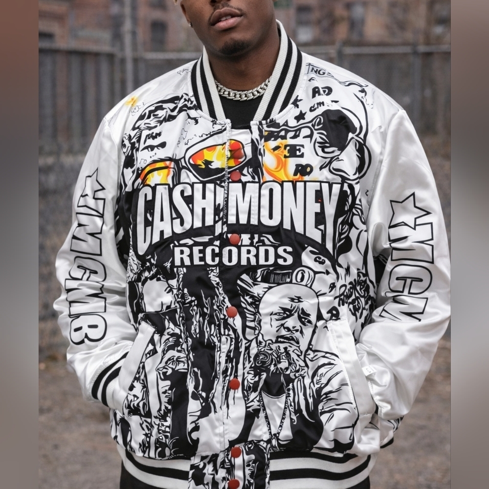 Cash Money Records Satin Jacket Coat NWT Lil Wayne Baby Birdman Large